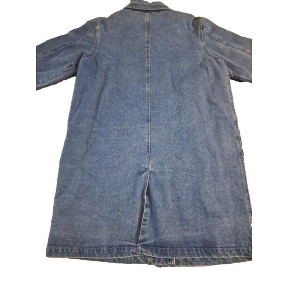 NEW NWT Womens Denim & Co Coat QVC Button Front Lined Pockets Mid Length Large - Picture 5 of 6